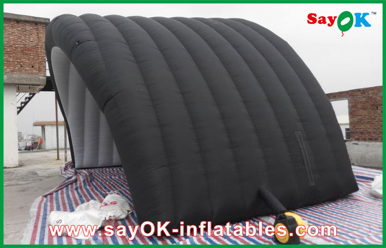 Black Waterproof Inflatable Family Tent With Oxford Cloth And PVC Coating For Ourdoor Inflatable Work Tent