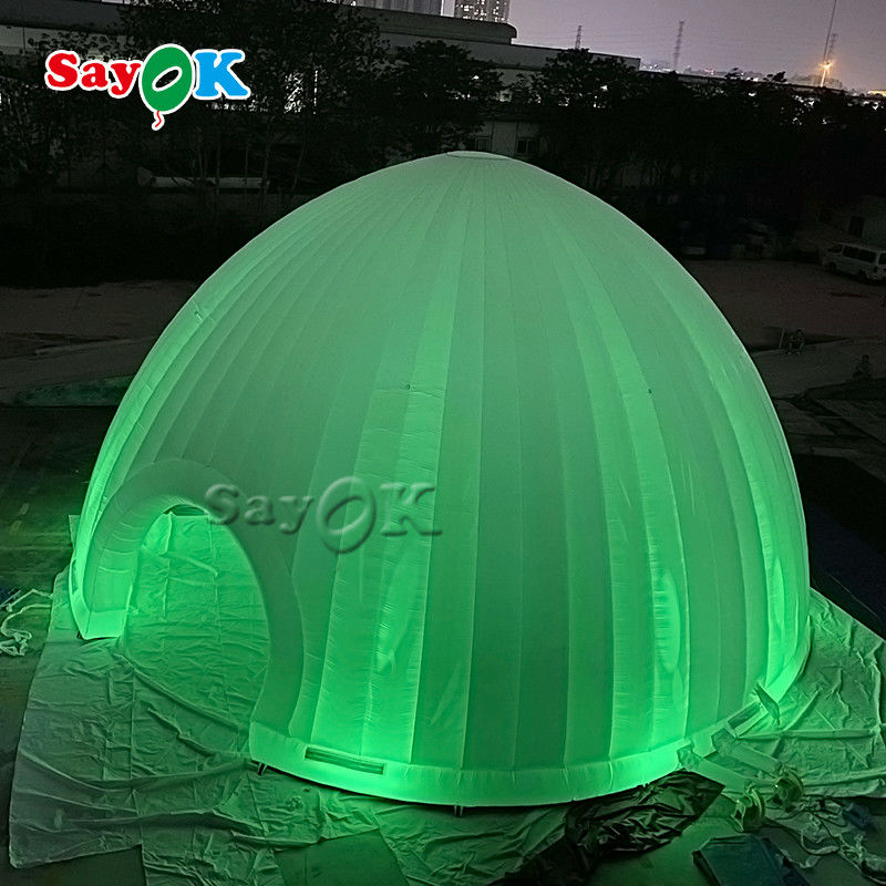 Outdoor Inflatable Lawn Tent 15x7.5mH LED Light Inflatable Air Tent For Camping