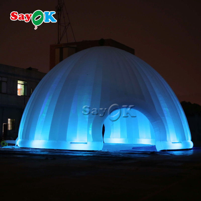 Outdoor Inflatable Lawn Tent 15x7.5mH LED Light Inflatable Air Tent For Camping