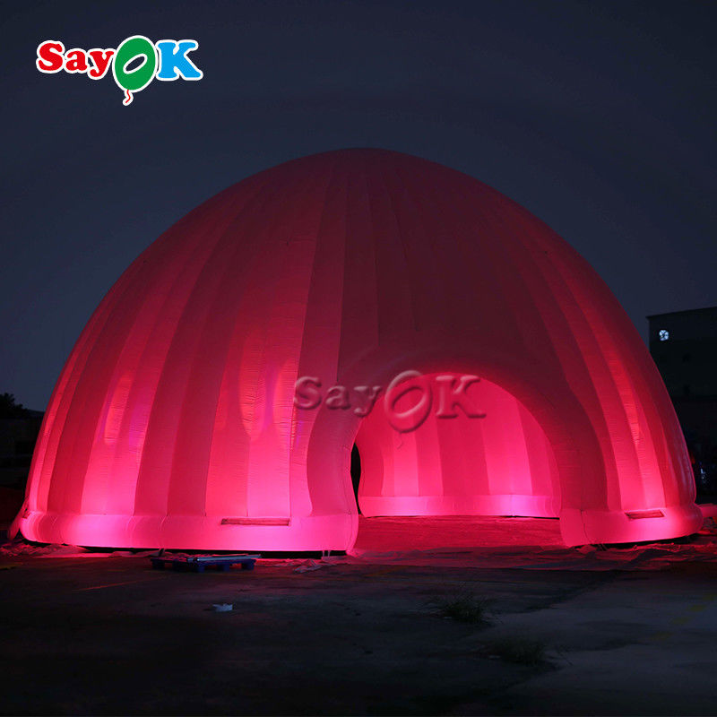 Outdoor Inflatable Lawn Tent 15x7.5mH LED Light Inflatable Air Tent For Camping