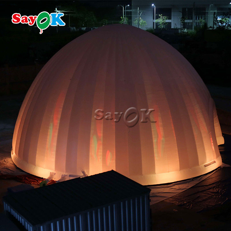 Outdoor Inflatable Lawn Tent 15x7.5mH LED Light Inflatable Air Tent For Camping