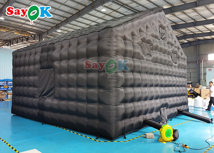 Commercial Oxford Black Inflatable Cube Party Tent Night club Inflatables With Air Blower