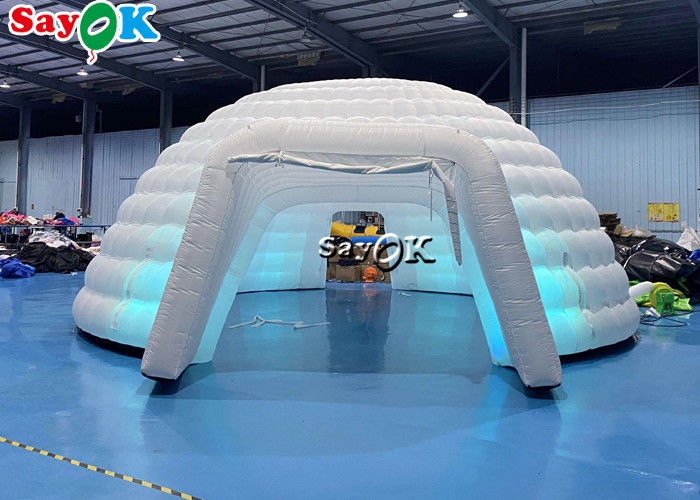 Inflatable Igloo Tent Pure White LED Inflatable Tent Lighting Round Dome For Disco Party Events Inflatable Air Tent