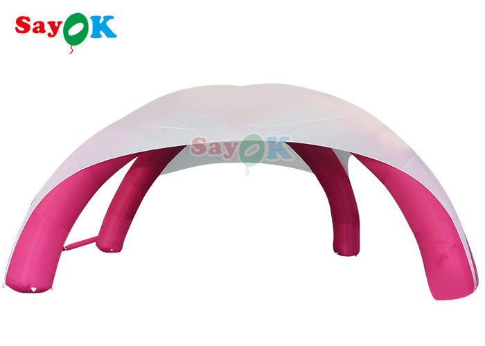 Event Sponsored X Shape Inflatable Spider Tent Advertising Promo Tent White And Pink 	Inflatable Air Tent