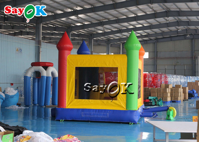 6*4m Pvc Air Jumping Bouncing Castles With Slide Commercial Inflatable Bouncer For Kid