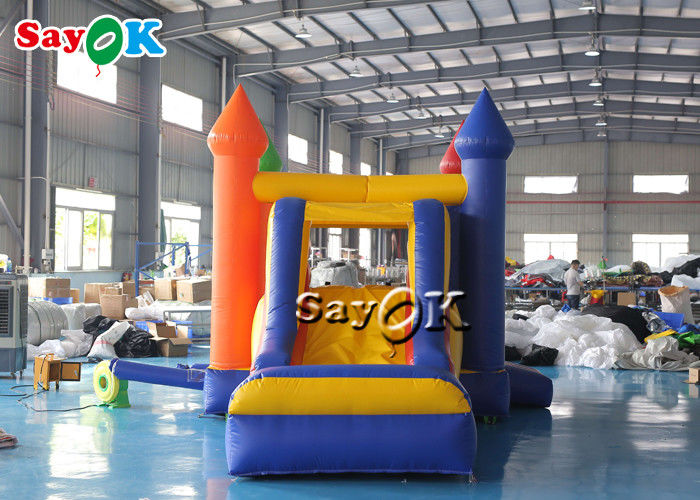 6*4m Pvc Air Jumping Bouncing Castles With Slide Commercial Inflatable Bouncer For Kid