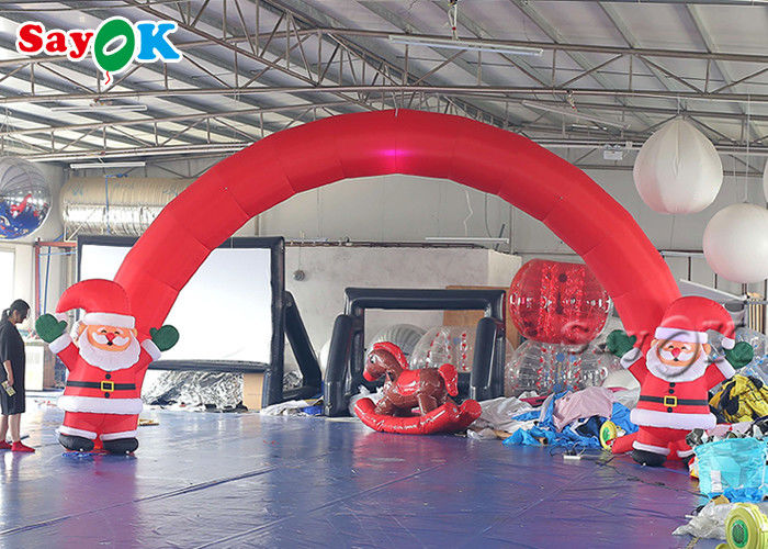 Oxford Cloth Inflatable Santa Arch For Christmas Party