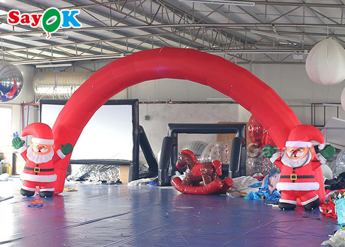 Oxford Cloth Inflatable Santa Arch For Christmas Party