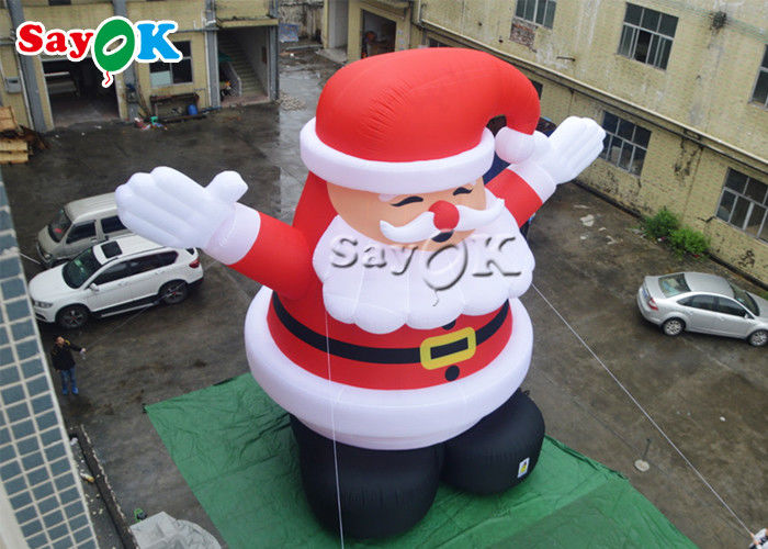 8m Outdoor Christmas Inflatable Santa Claus Wearing A Red Hat