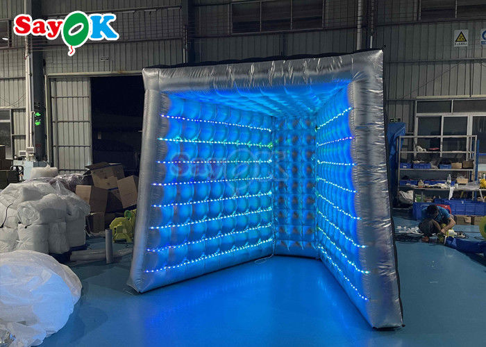 Portable Inflatable Vogue Photo Booth With LED Tube Lights Party Wedding Decor