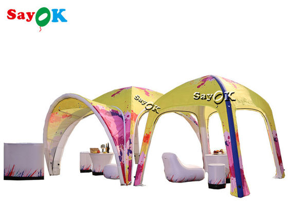 Go Outdoors Air Tent TPU Full Printing Awning Inflatable X Tent 5m 17ft  For Advertising