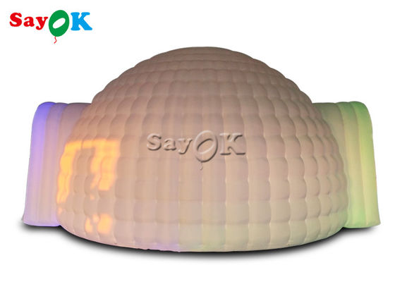 Inflatable Igloo Tent Oxford Cloth White LED Inflatable Dome Tent For Party Event