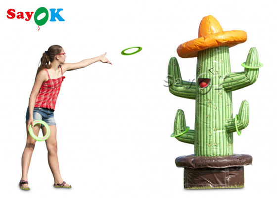 Inflatable Outdoor Games PVC Tarpaulin Inflatable Cactus Ring Toss Puncture Proof