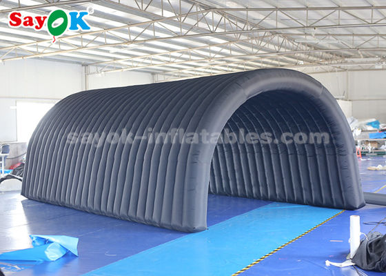 Outdoor Inflatable Tent 210D Oxford Cloth Black Inflatable Tunnel Tent For Exhibition / Promotion