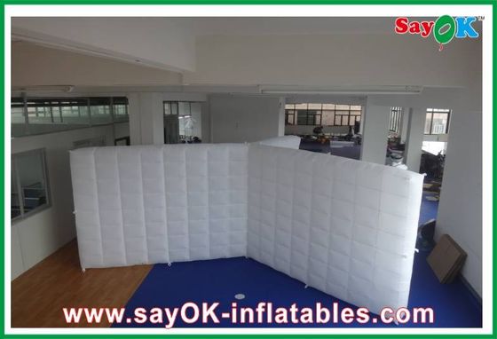 Custom Inflatable Tent Family Air Inflatable Partition Wall /  Blown Up Led Light Joint Wall For Wedding
