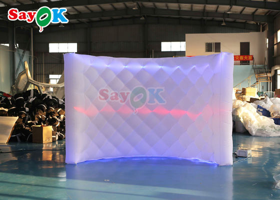 New Attractive Led Inflatable Wall Inflatable LED White Photo Booth Wall For Event