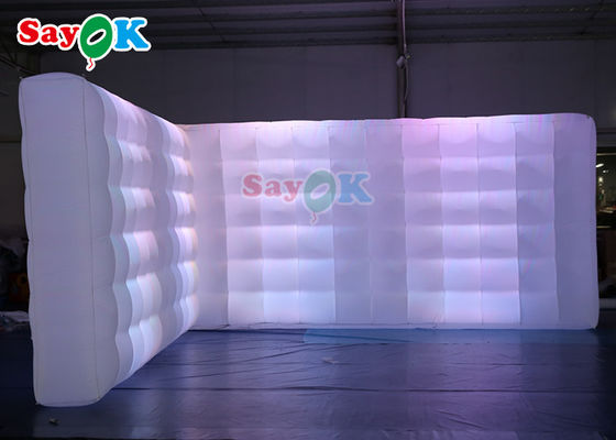 Oxord Cloth Inflatable Photo Booth Backdrop Led Wall Lighting Colorful Inflatable Led Wall